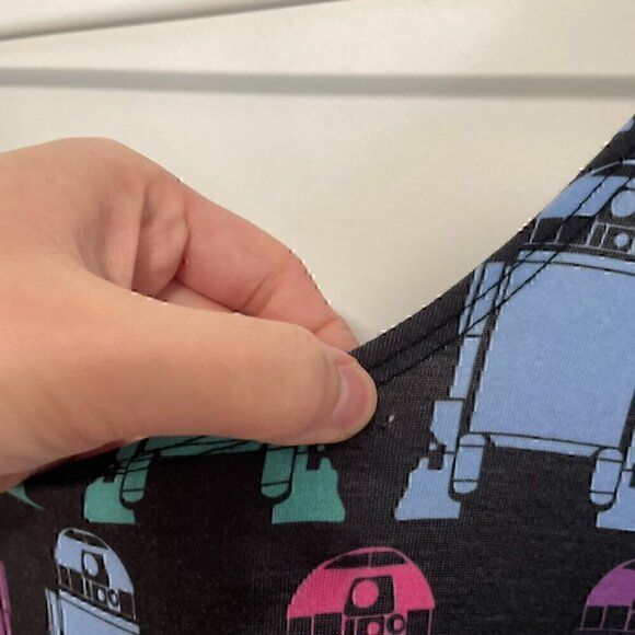 HER UNIVERSE STAR WARS Black Multi R2-D2 R2D2 Graphic Mini Fit & Flare Dress M - Picture 8 of 13